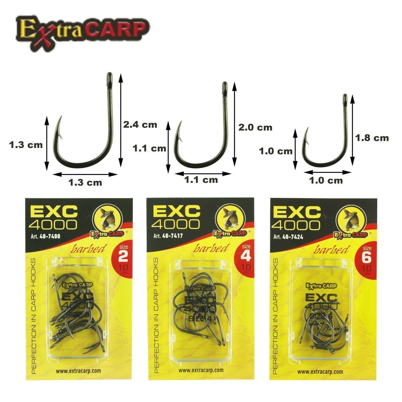 Extra Carp EXC4000 Barbed Carp Hooks