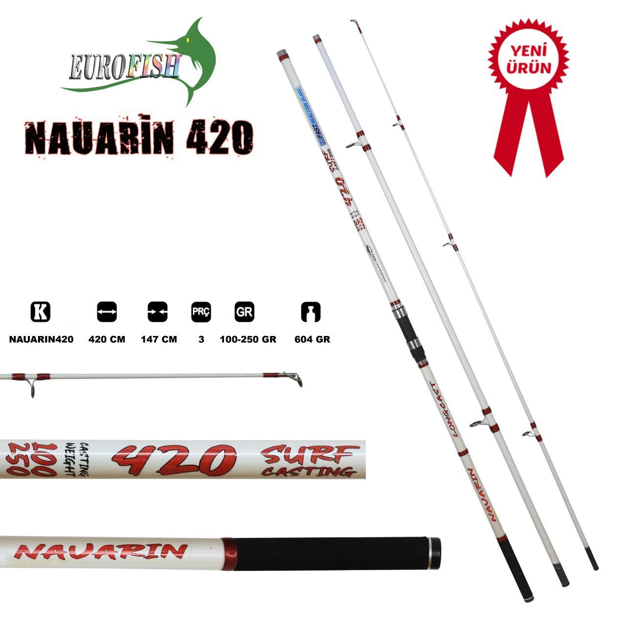 Eurofish Nauarin 4,20 mt 100-250 gr Kamış 3 Pcs