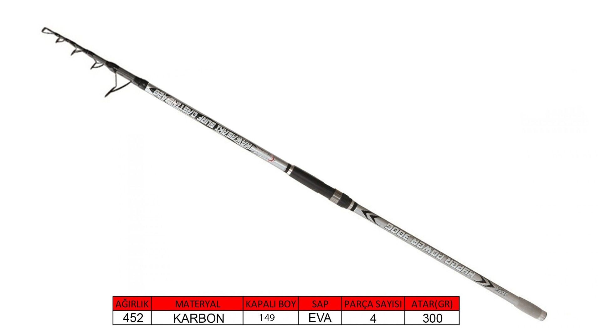 Captain 1693 Kawasaki 4,20 mt 300 gr Surf Kamış