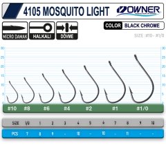 Owner 4105 Mosquito Light Olta İğnesi