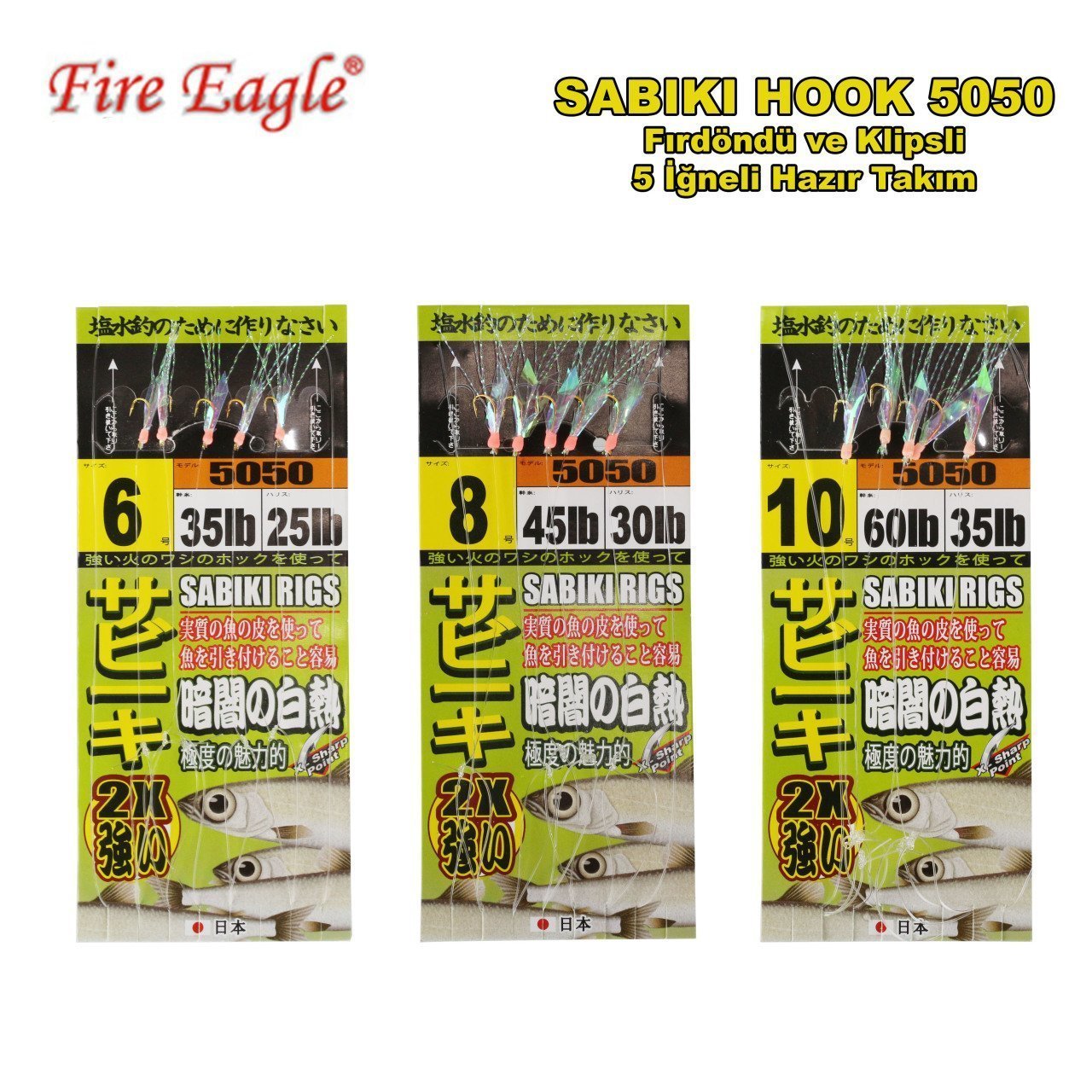 Fire Eagle Sabiki 5 köstek Çapari