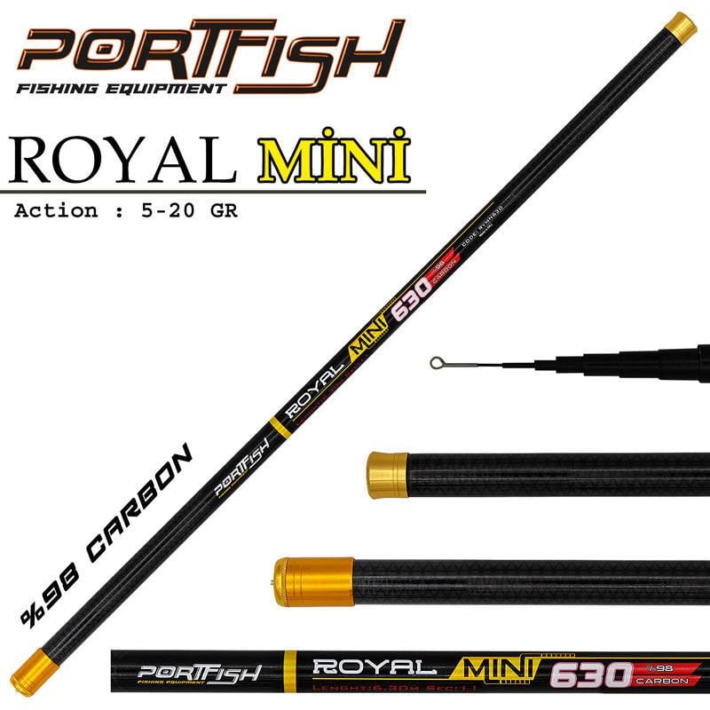 Portfish Mini Royal Carbon Göl Kamışı 720 cm 5-20 gr