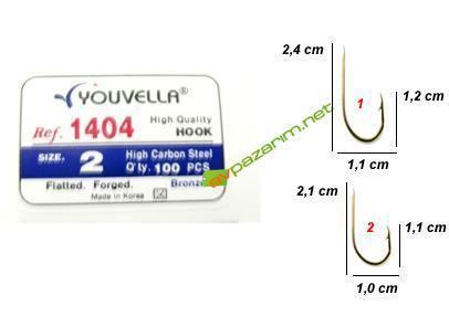 Youvella 1404 Kalın Karbon İğne No:1/0