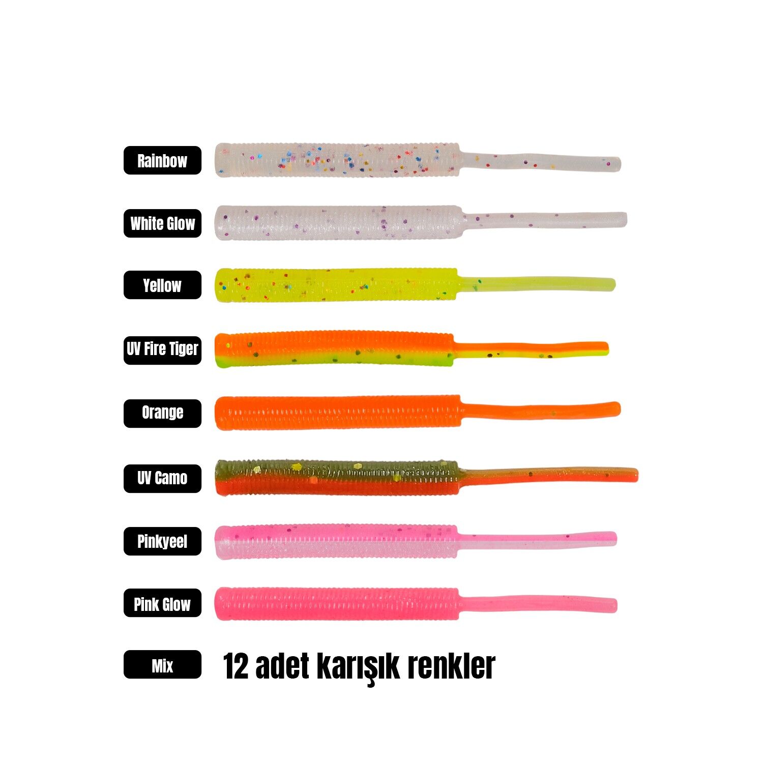 Effe Baby Worm 5,2 cm Lrf Silikon 12 Pcs