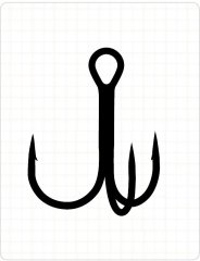 Fudo 2211 Treble RT Üçlü Black Nikel İğne 6