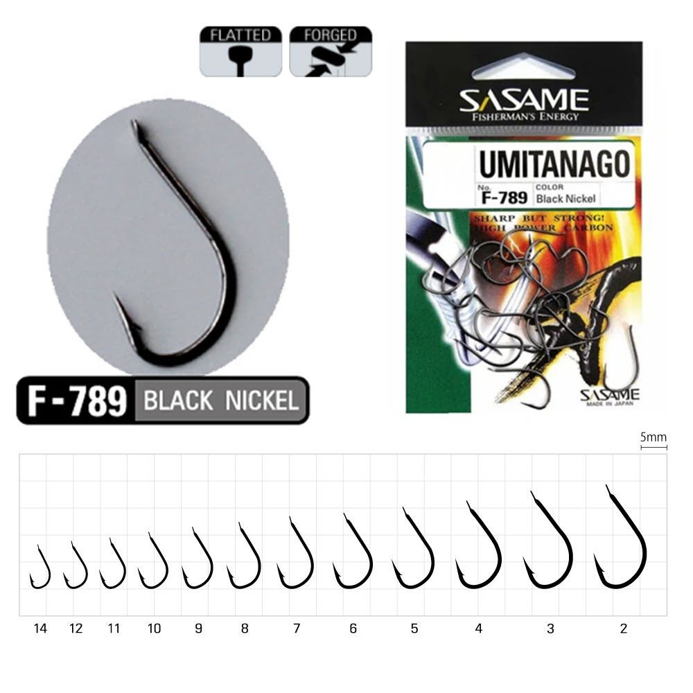 Sasame F-789 Umitanago Black Nikel İğne