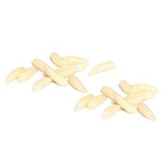 Maggot Silikon Kurtçuk 1.2 cm Alabalık Yemi 30 Adet 001 Beyaz