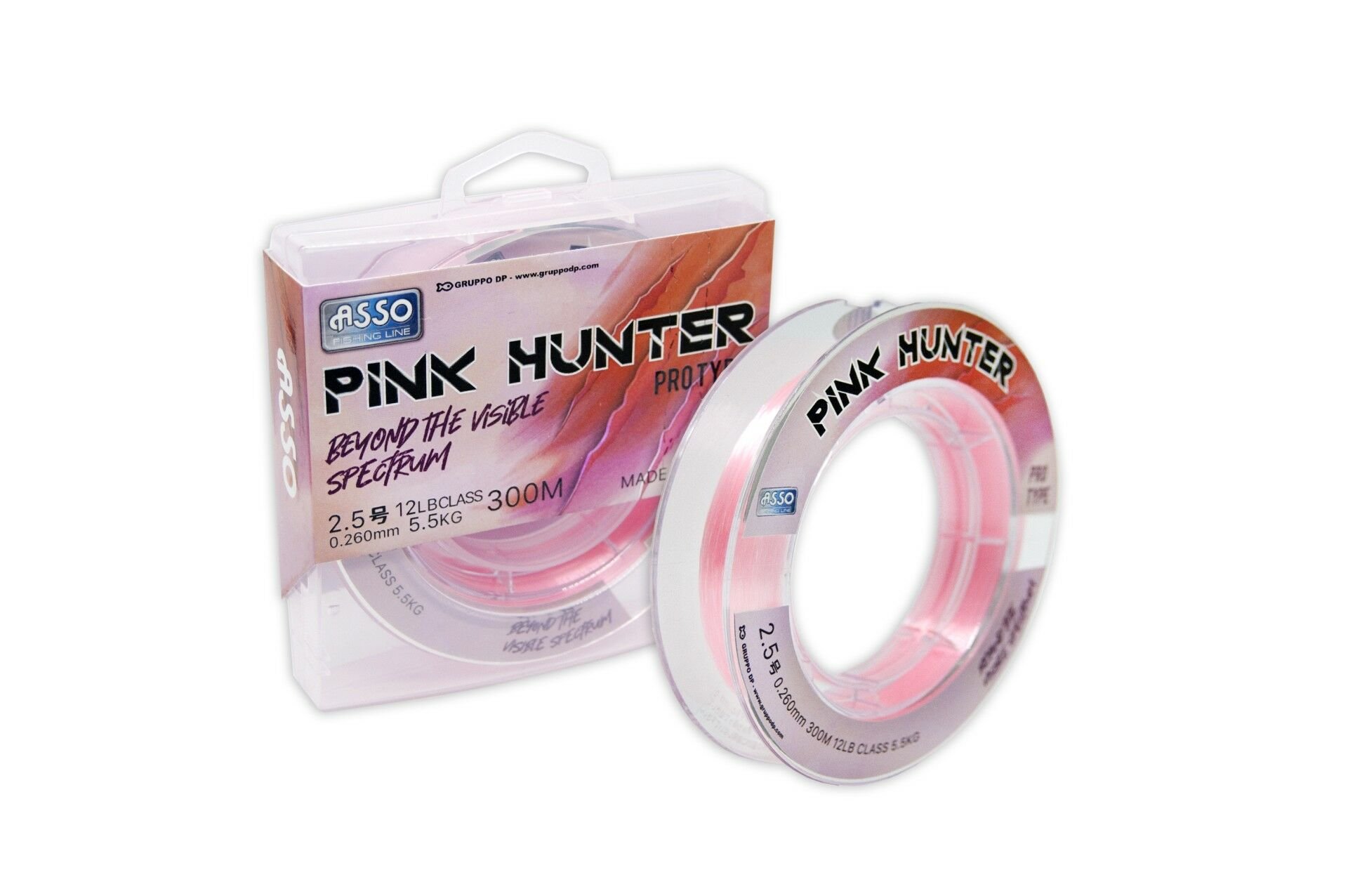 Asso Pink Hunter Surf FC Coated 300 mt Misina 0,33 mm