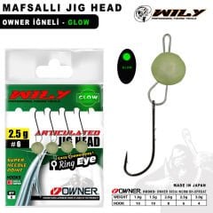 Wily 56538 Mafsallı Glow Jig Head