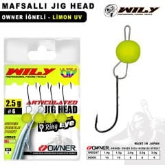 Wily 56538 Mafsallı Uv Yellow Jig Head