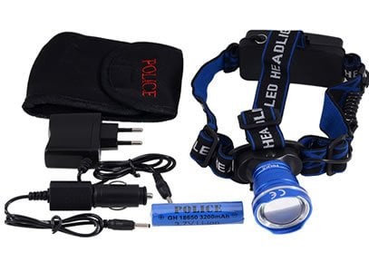 Police PS-1824 Zoomlu Şarjlı Kafa Lambası