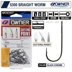 Owner 5300 Uzun Pala Delikli Lüfer İğnesi 34 Pcs