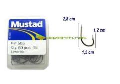 Mustad 505 İğne 25 Ad Kutu No:2/0